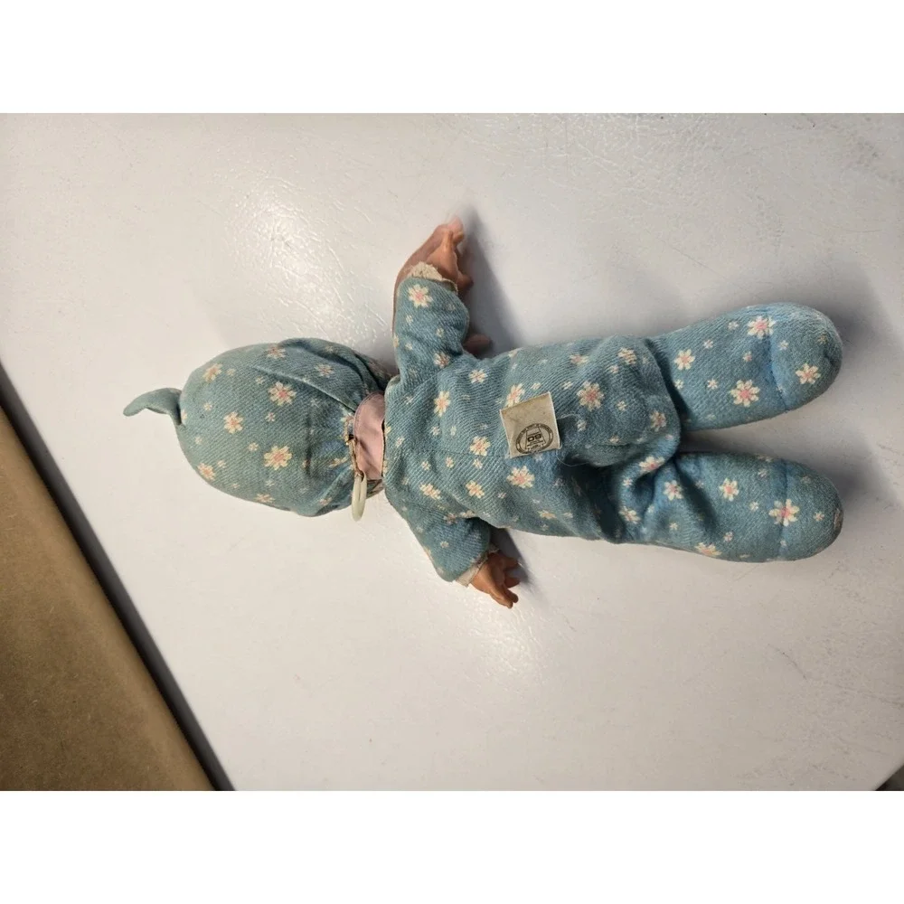 1970 Mattel Talking Baby Bean Doll She Works Vinyl Head Soft Body Filled Beans